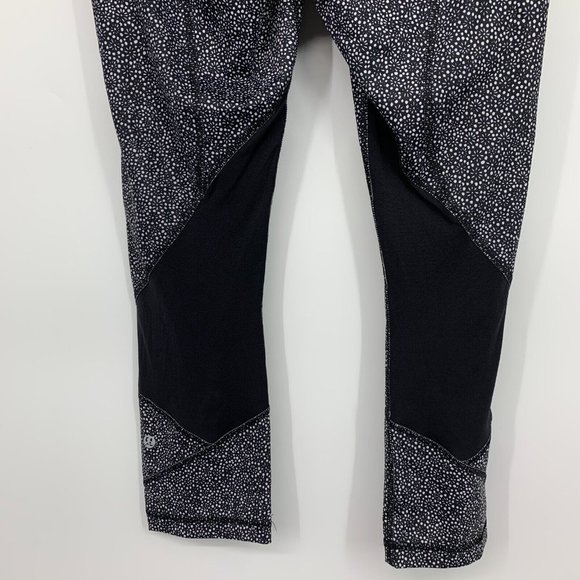 Lululemon Leggings Pace Rival Crop Scatter Star Black Luxtreme - Picture 13 of 15